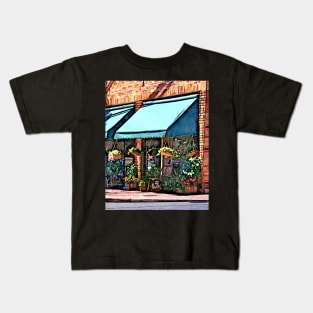 Mountianside NJ - Flower Shop With Green Awning Kids T-Shirt